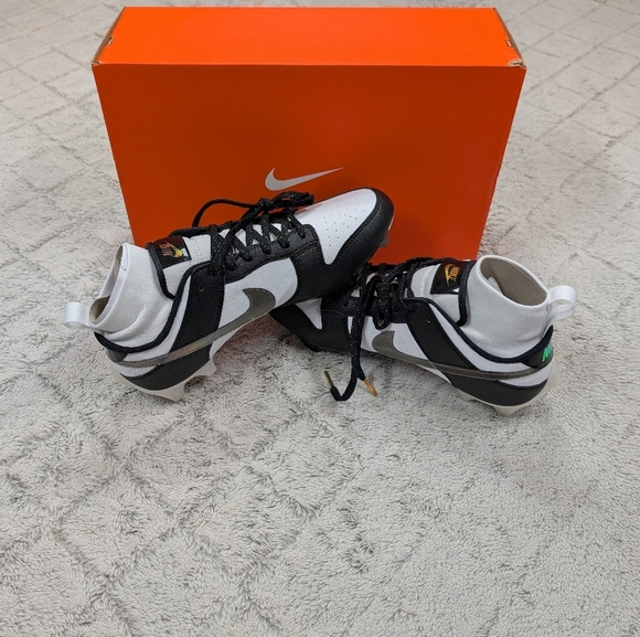 Nike Vapor Edge Dunk Football Cleats Panda Black Mens 11.5 DZ4890-001 New